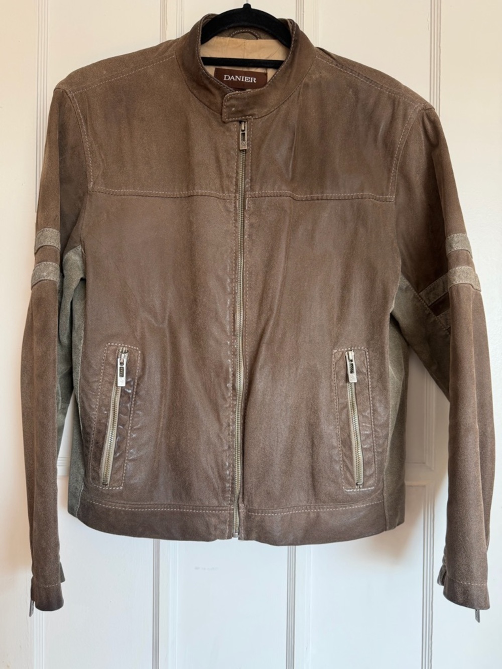 Danier Brown Suede / Leather Blend Motorcycle Jacket